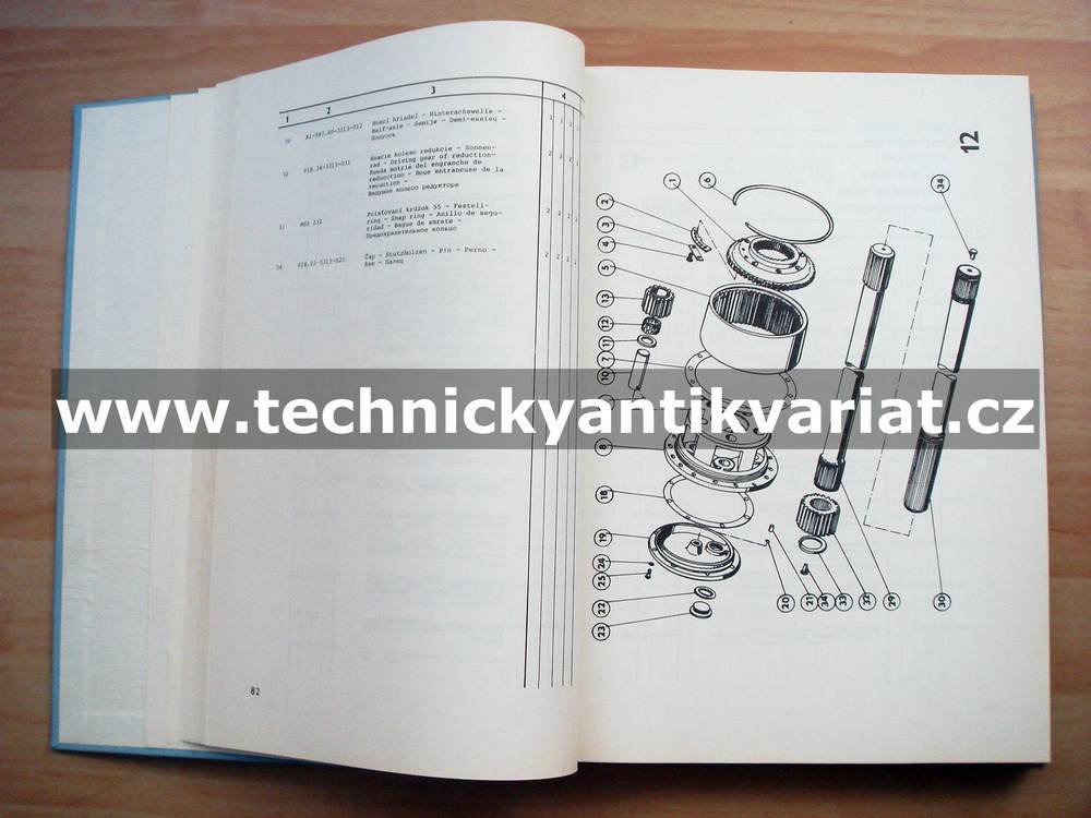 UN 053.1, 053.2 - katalog náhradných dielov (1980)