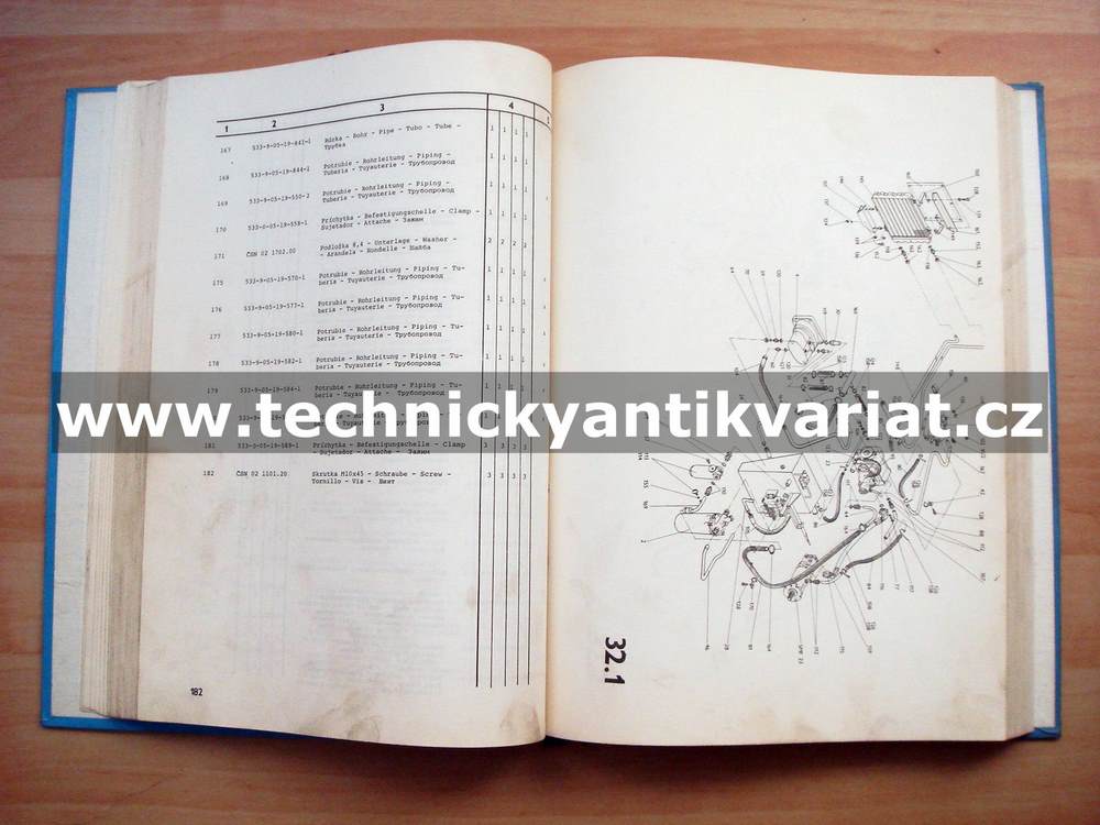 UN 053.1, 053.2 - katalog náhradných dielov (1980)