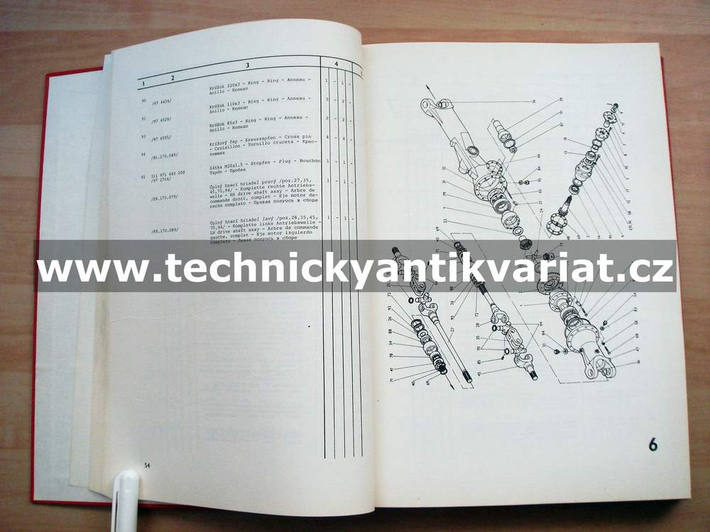 UN 053 - katalog súčiastok a náhradných dielov (1983)