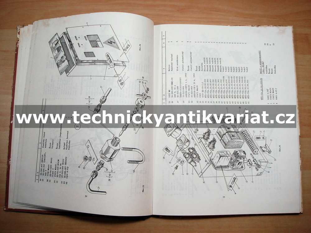 Lopatové hydraulické rýpadlo rašelinové MTP 71A - katalog součástí