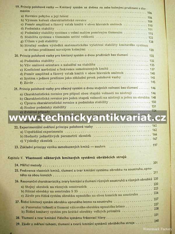 Samobuzené kmity v obráběcích strojích - Tlustý, Špaček (1954)