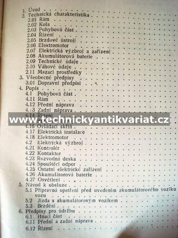 Plošinový akumulaátorový vozík s pákovým řízením EPL 502V (1961)