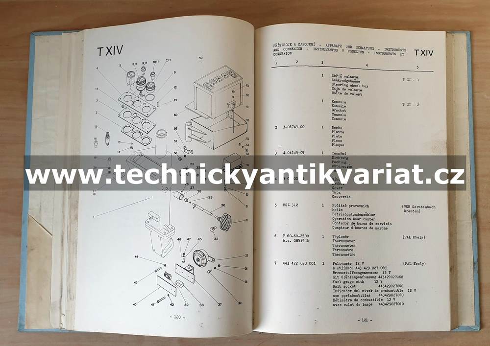 DESTA BVHM 1321 - katalog náhradních dílů (1974)