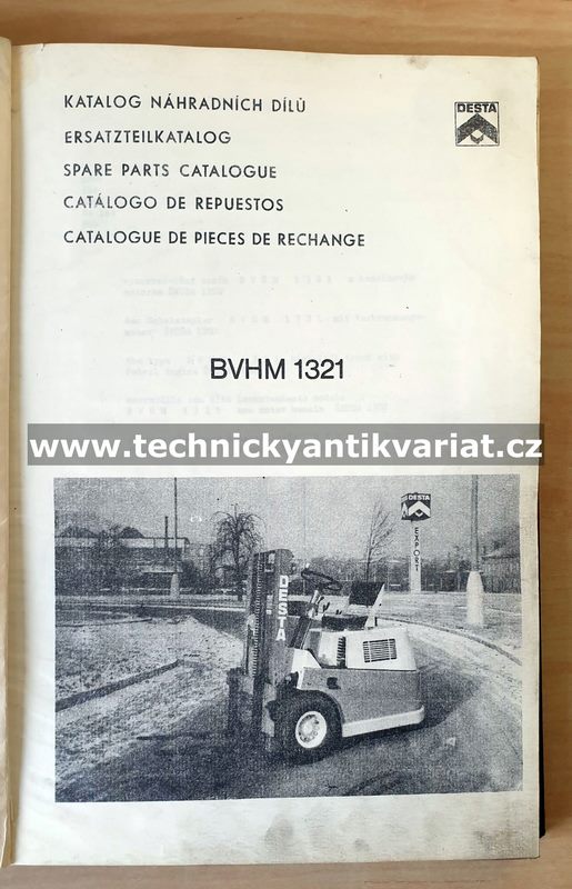 DESTA BVHM 1321 - katalog náhradních dílů (1976)