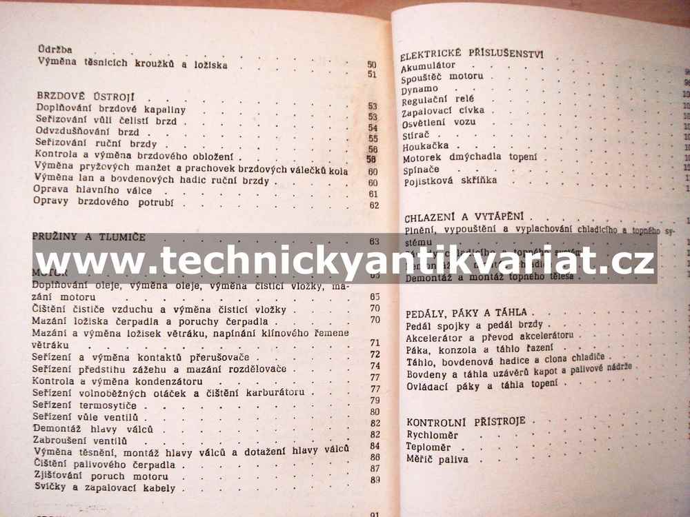 Škoda 1000MB amatérská údržba a opravy automobilů - Cibulka (1968)