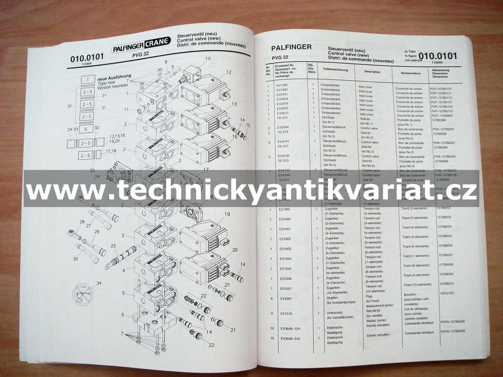 Palfinger PK 8500 Spare parts list