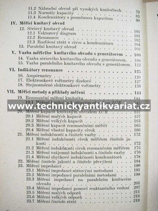 Měření rezonančními metodami - Haderka (1963)