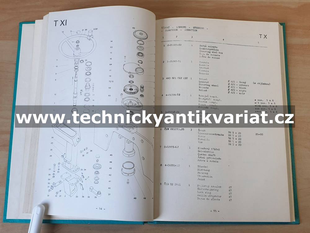 DESTA BVHM 1321 - katalog náhradních dílů (1980)
