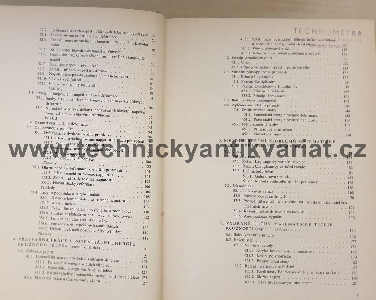 Pružnost a pevnost ve stavitelství II.Základy matematické teorie pružnosti - Servík (1965)
