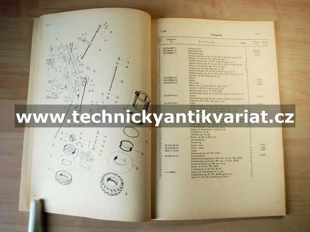 Feldhäcksler E 280 - Ersatzteil katalog (1973)