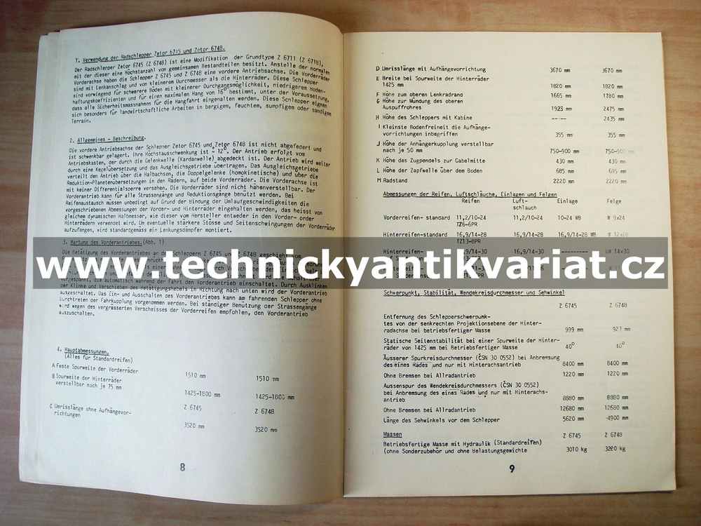 Zetor 6745, 6748 - návod k obsluze DOPLNĚK