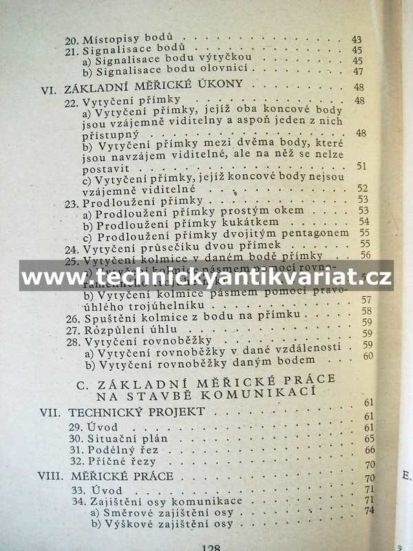 Základní měřické práce na stavbách - Kolář, Soušek (1958)