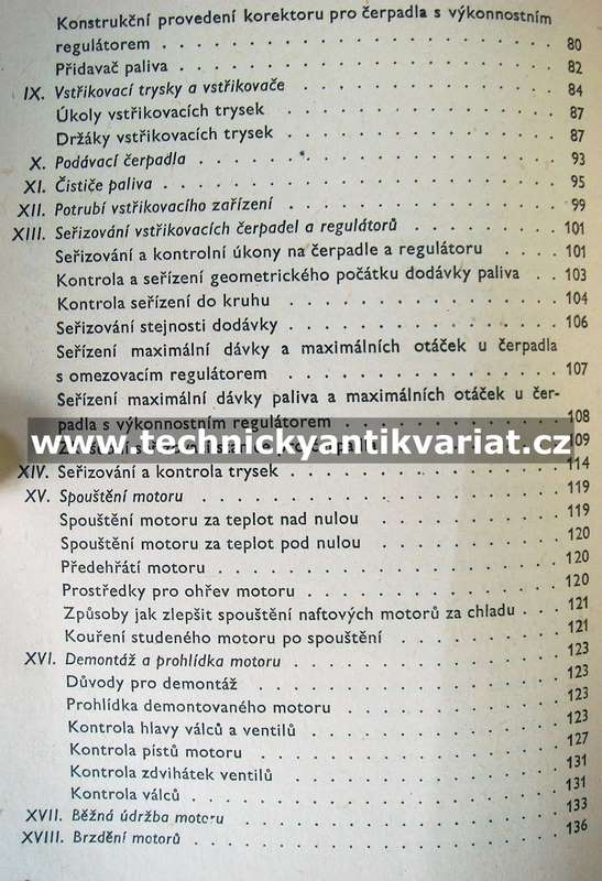 Údržba vstřikovacího zařízení naftových motorů - Julius Mackerle (1961)