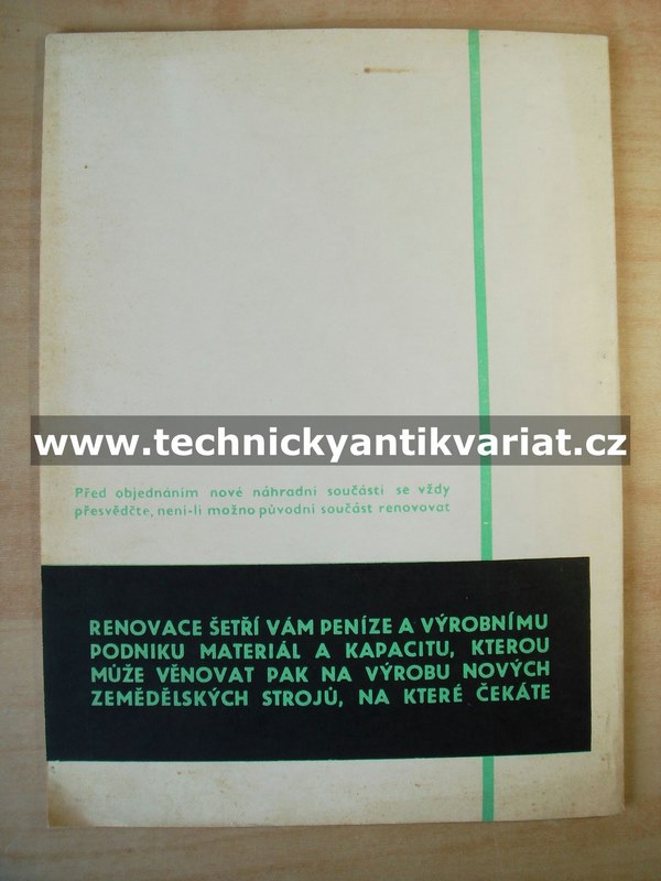 Rozmetadlo chlévské mrvy RmvA-3 - návod k obsluze, seznam součástí (1967)