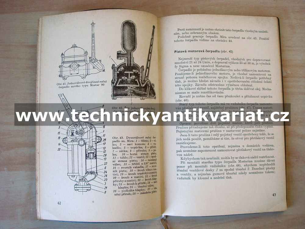 Údržba a opravy malých čerpadel - Hašek, Vondrášek (1965)