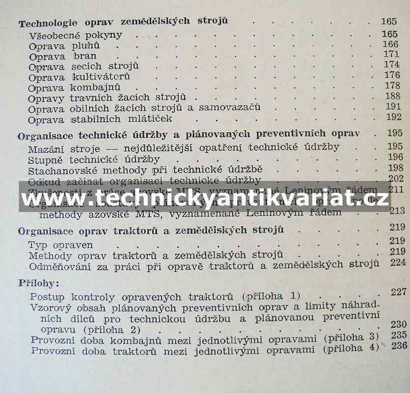 Pokyny pro opravy traktorů a zemědělských strojů - Kazarcev (1952)