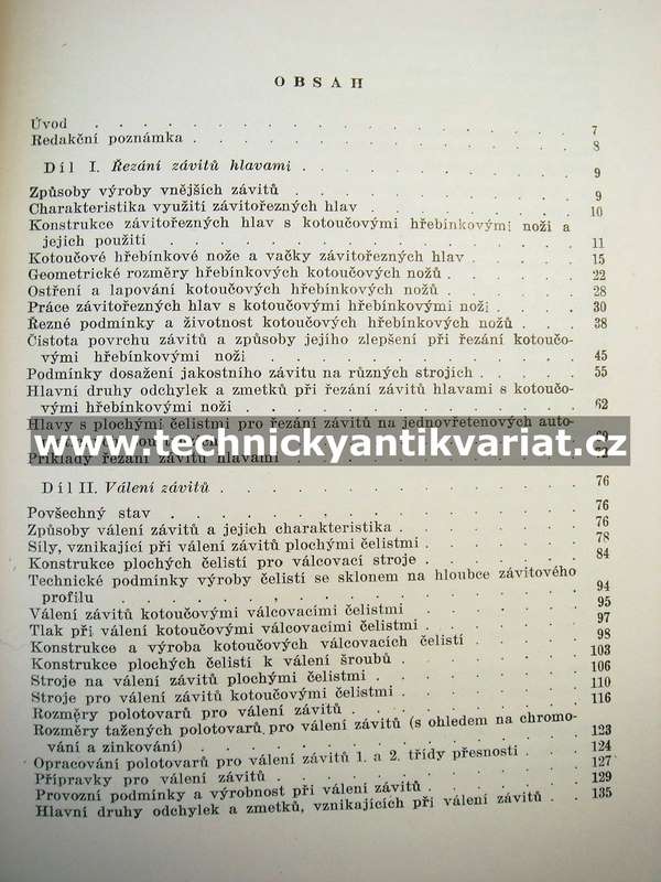 Výkonné způsoby hotovení závitů - M.I.Basov (1951)