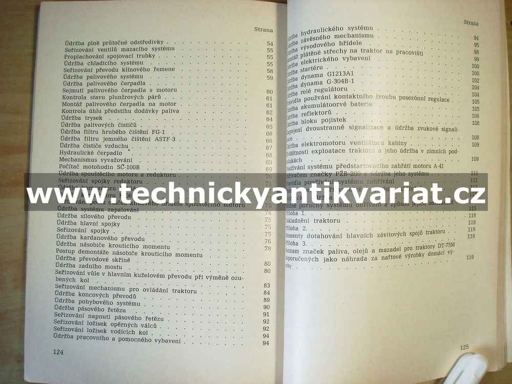 Traktor DT 75M - návod k obsluze