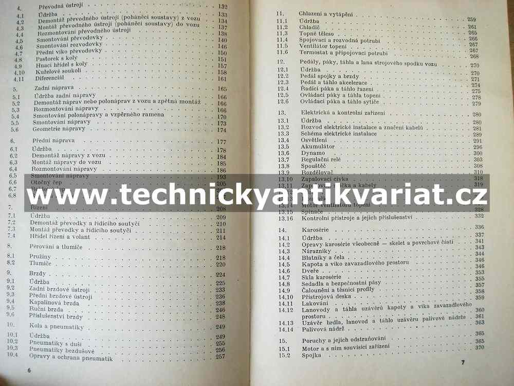 Škoda 110, 110L, 110L, 110LS, 110R - údržba a opravy vozů (1972)