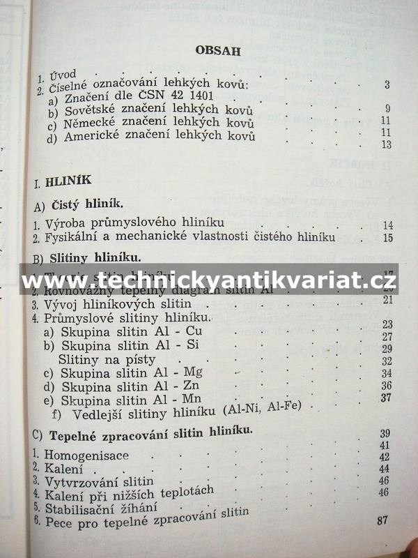 Slitiny lehkých kovů - Sekanina (1952)