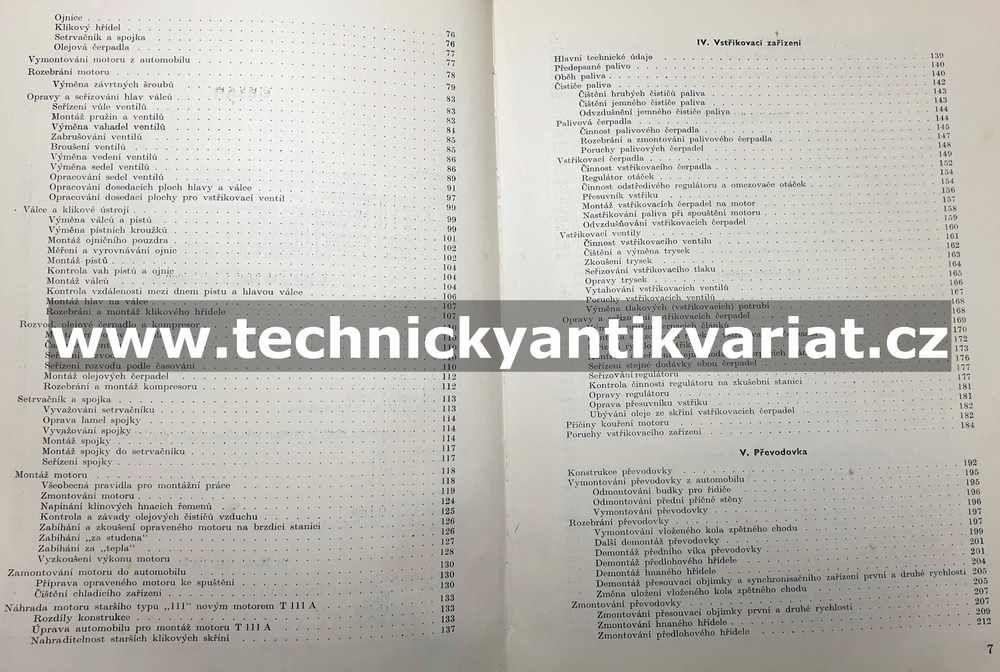 Tatra 111 - dílenská příručka (1959)