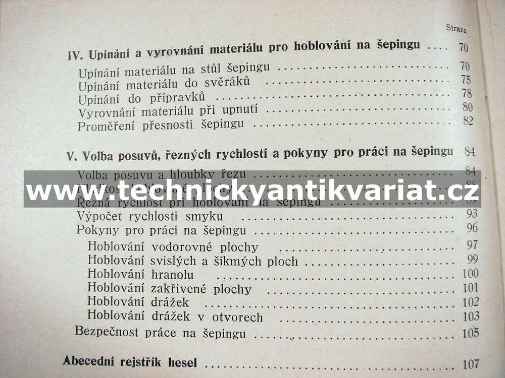 Hoblování na šepingu - Adolf Vacek (1951)