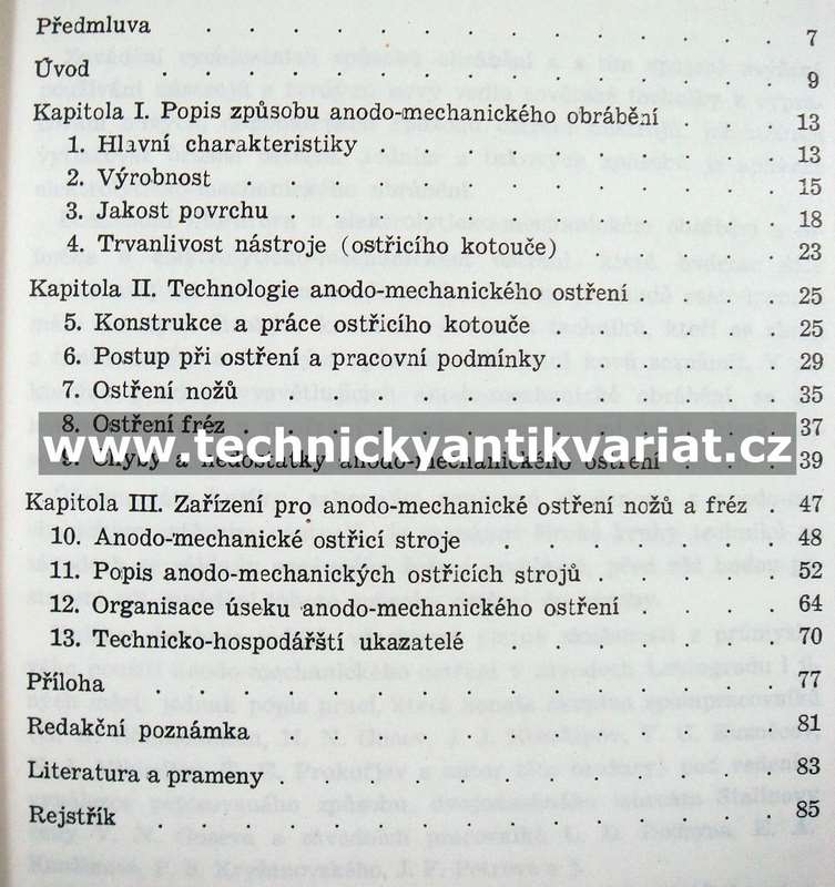 Anodo-mechanické ostření nožů a fréz - Bogorad (1951)