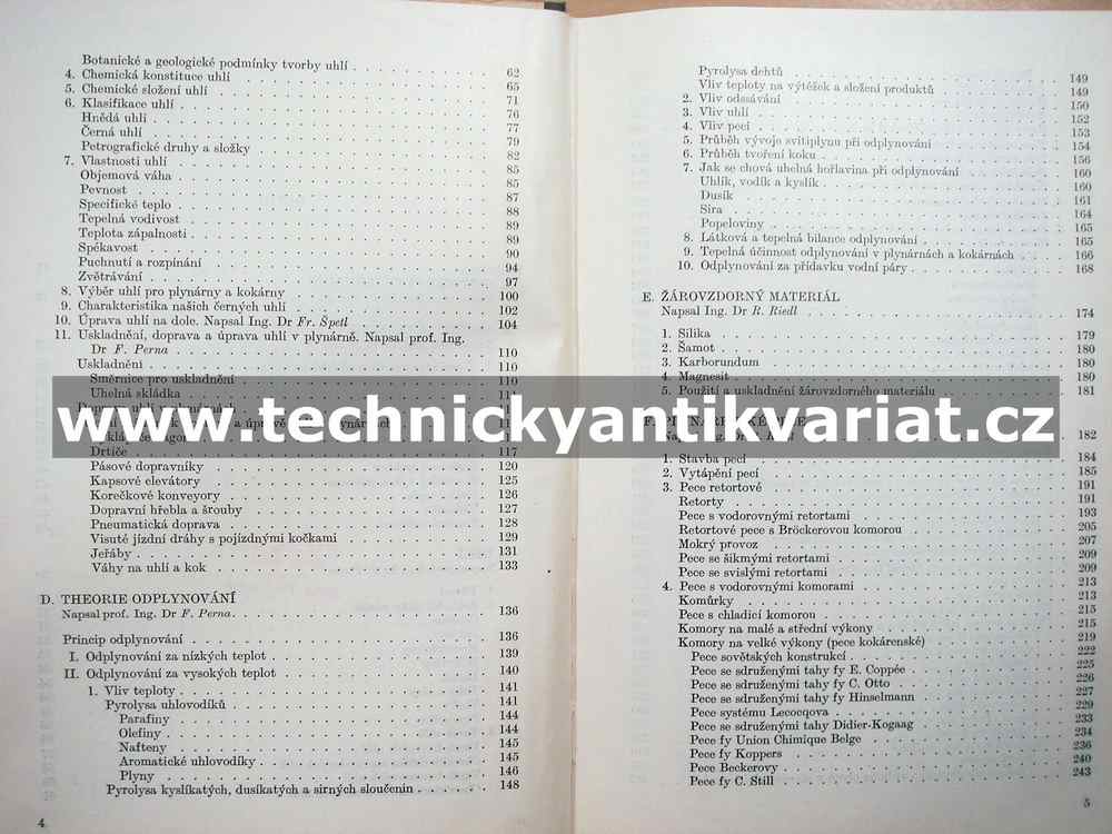 Plynárenství I. Perna, Riedl, Špetla (1952)