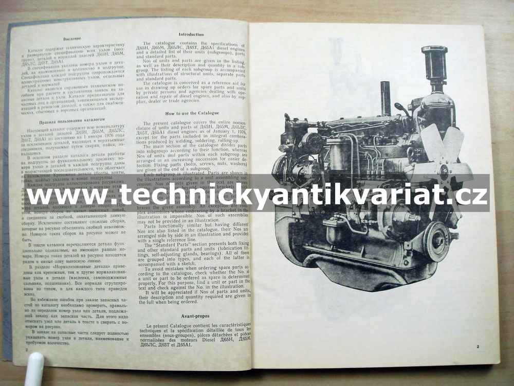 Motor D65 a modifikace - katalog
