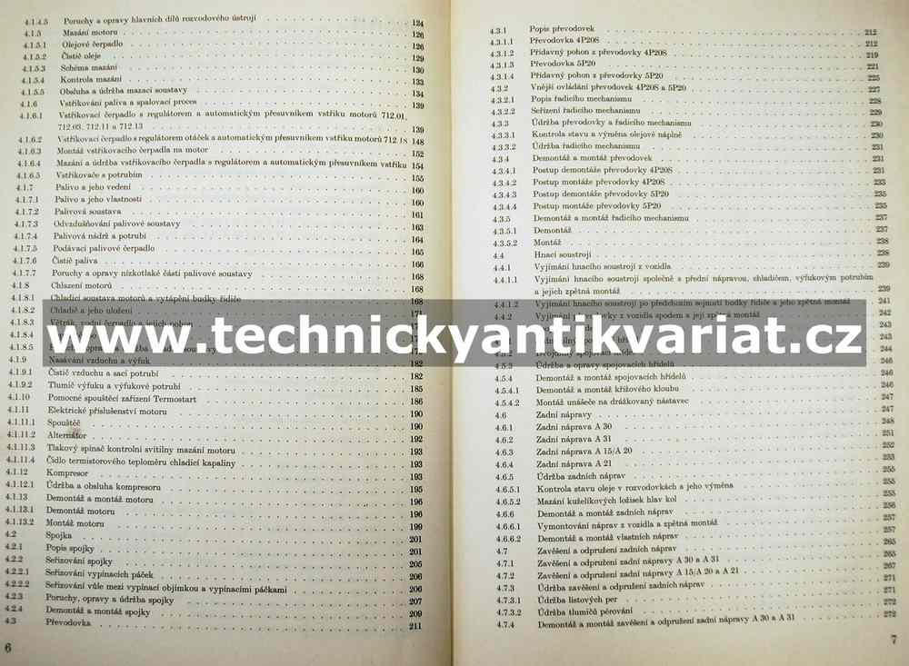 Avia A30, A15, A20, A31, A21 - údržba, obsluha a opravy - Trpkoš (1989)