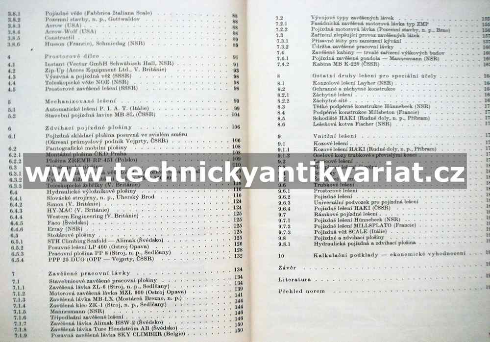 Moderní konstrukce lešení, montážních plošin a zavěšených lávek - Koubek (1975)
