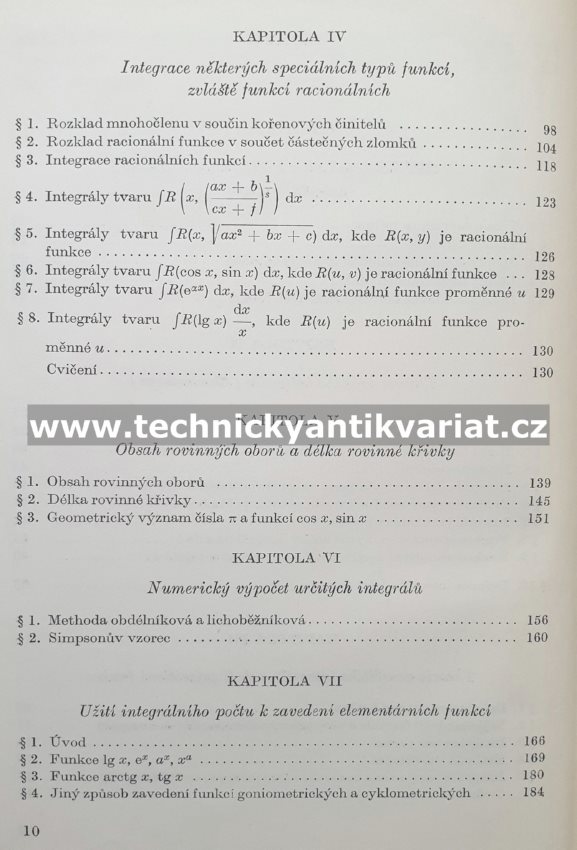 Integrální počet I.- Vojtěch Jarník (1956)