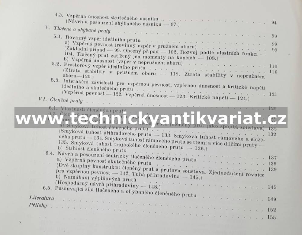 Vzpěrná pevnost prutů kovových konstrukcí - V.Březina (1963)