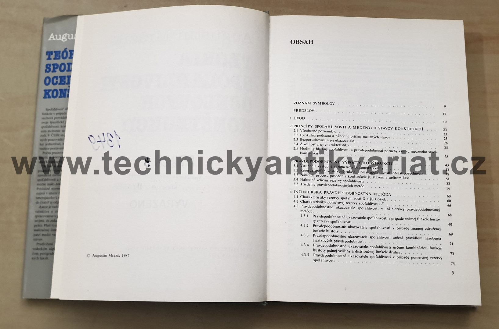 Teoria spolehlivosti ocelových konštrukcií - Augustín Mrazík (1987)