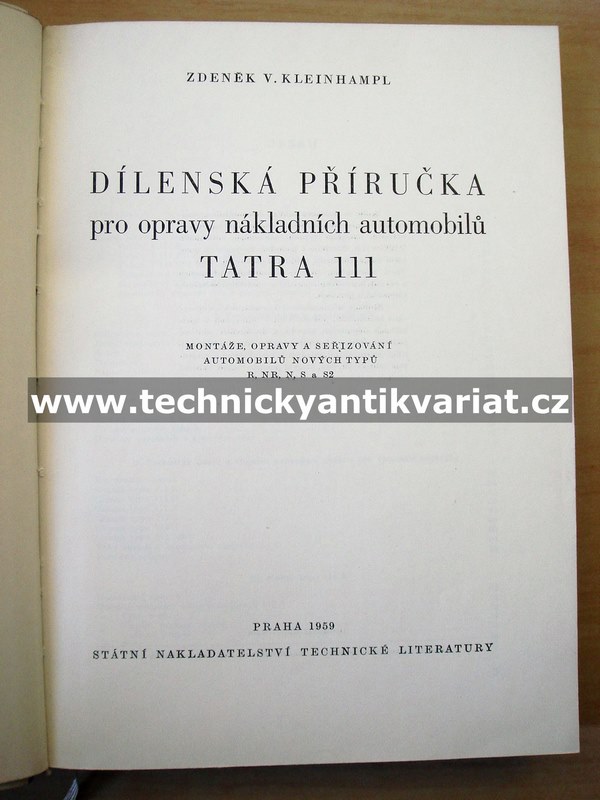 Tatra 111 - dílenská příručka (1959)