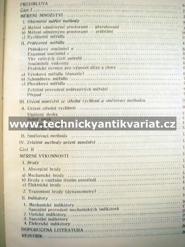 Technická měření ve strojnictví - měření množství a výkonnosti - Vladimír Teyssler 1953