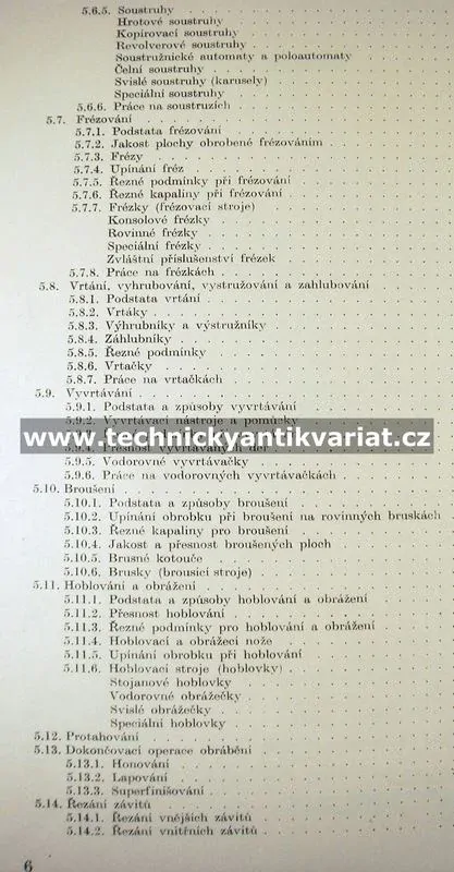 Nauka o obrábění - Zdeněk Přikryl (1959)
