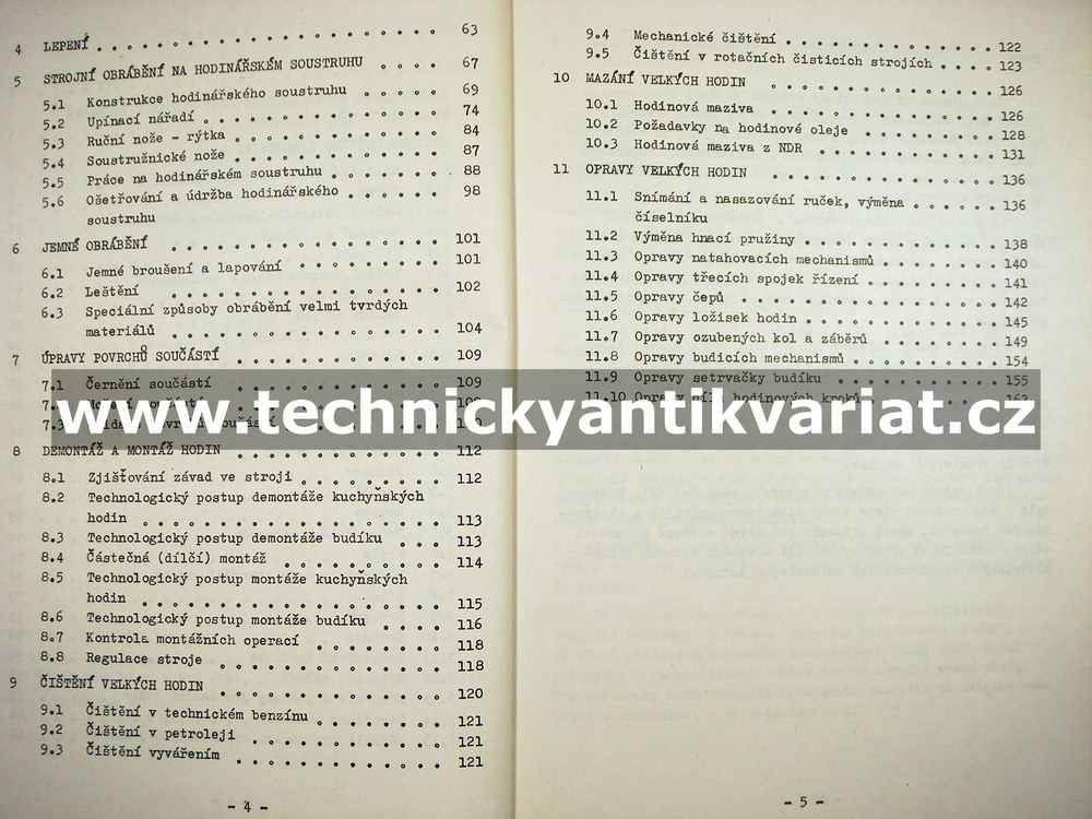 Technologie hodinářství I.II - Vojík, Hájek, Filipenský, Kintšnerová (1987)