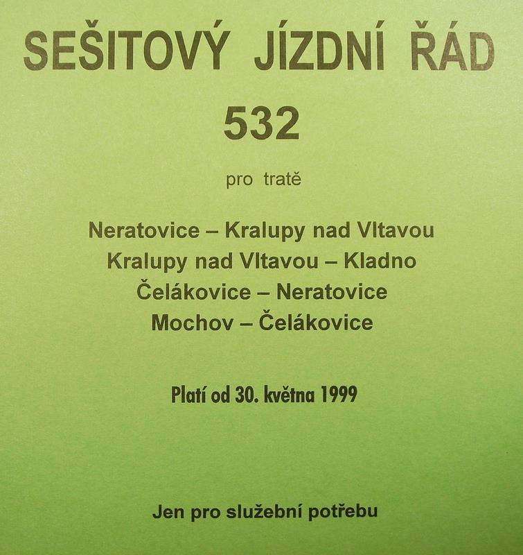 Sešitový jízdní řád 532 (1999)