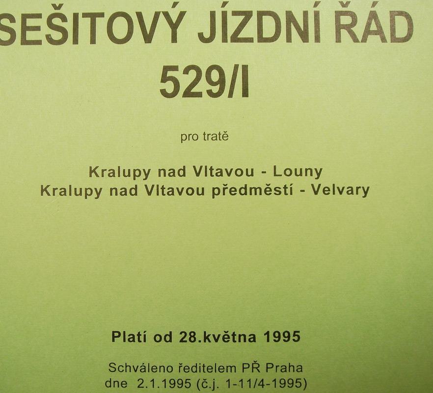 Sešitový jízdní řád 528/I (1995)
