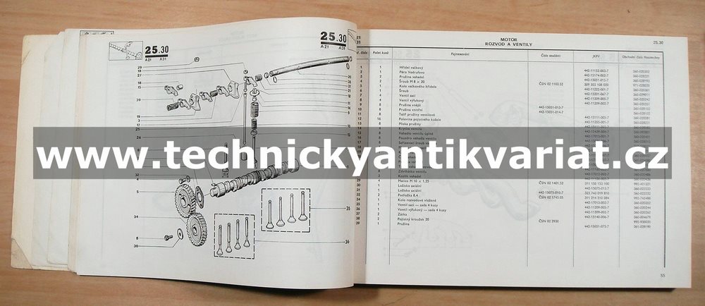Avia A31 Katalog náhradních dílů (1985)