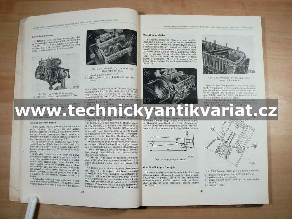 ŠKODA 105S, 105L, 105GL, 120, 120L, 120LS, 120GLS, Garde - dílenská příručka (1981) KONTROLA
