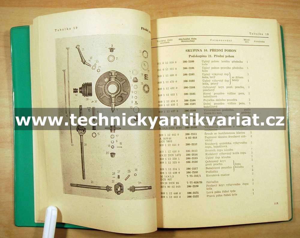 Wartburg - Katalog náhradních součástí (1958)
