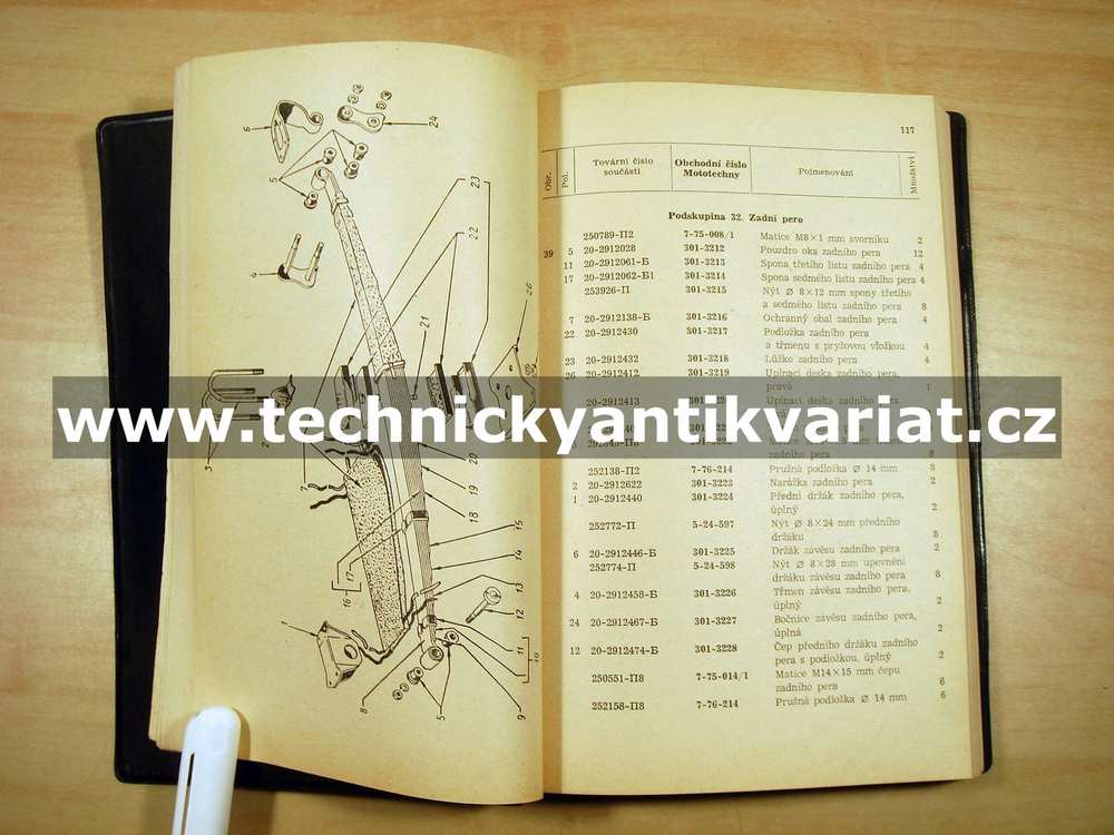 Poběda M20 - katalog náhradních součástí (1958)