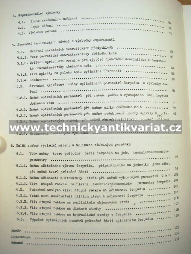 Vliv změny geometrických tvarů průtočné části odstředivých čerpadel na jejich parametry - Zdeněk Waisser (1976)