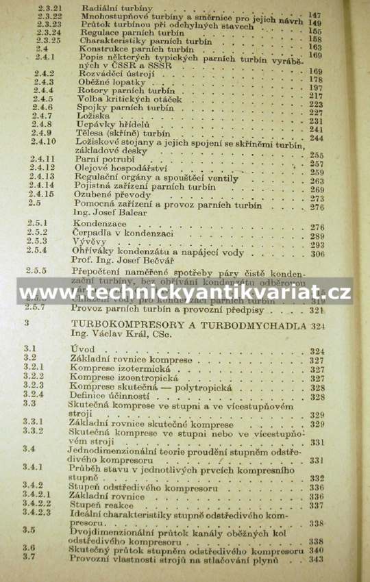 Tepelné turbíny - J. Bečvář (1968)