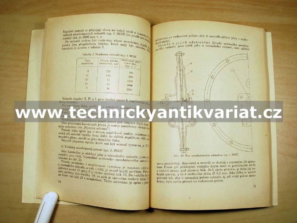Olejové tryskové regulátory - Felix Vítek (1959)
