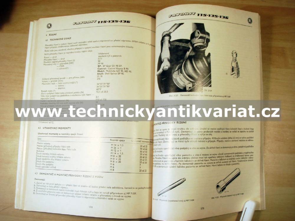 Škoda Favorit 115S, 115L, 135L, 135LS, 136L, 136LS - dílenská příručka (1989)