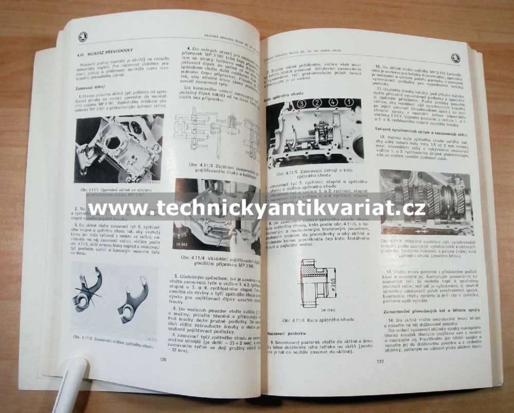 Škoda 105 120 130 Garde Rapid - dílenská příručka (1987)