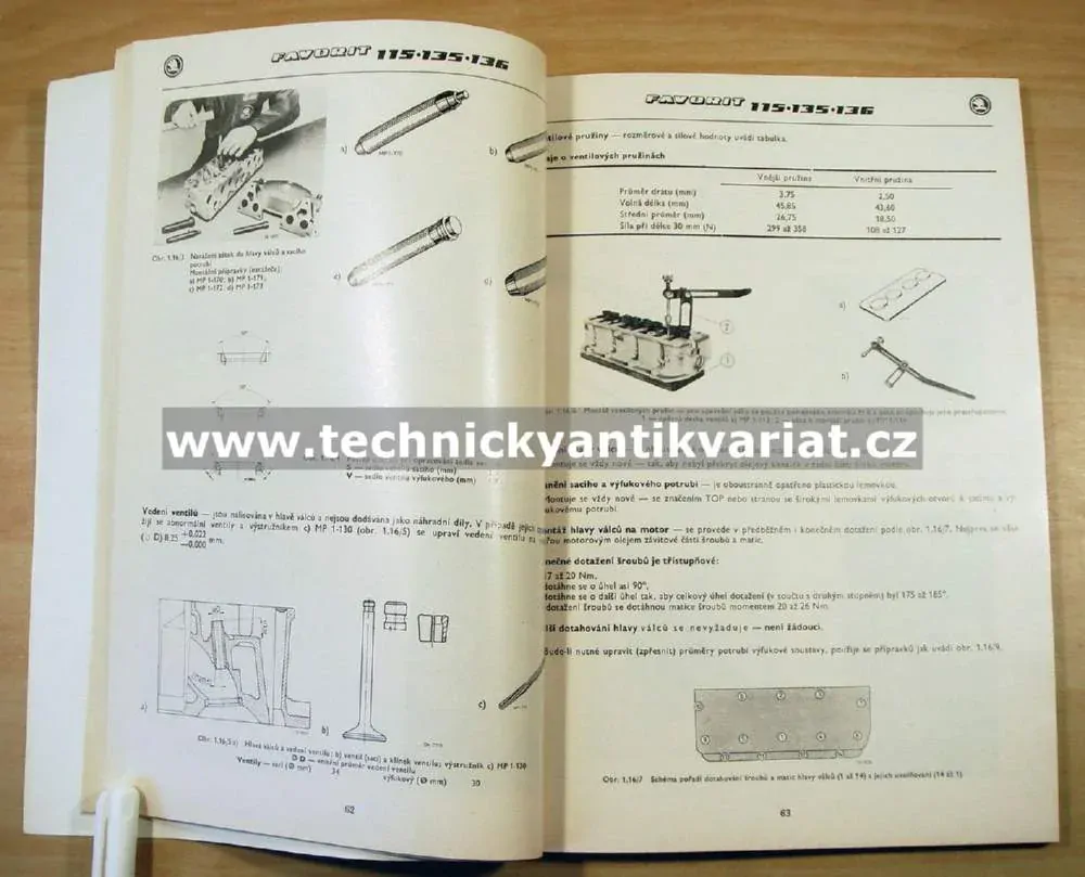 Škoda Favorit 115S, 115L, 135L, 135LS, 136L, 136LS - dílenská příručka (1989)